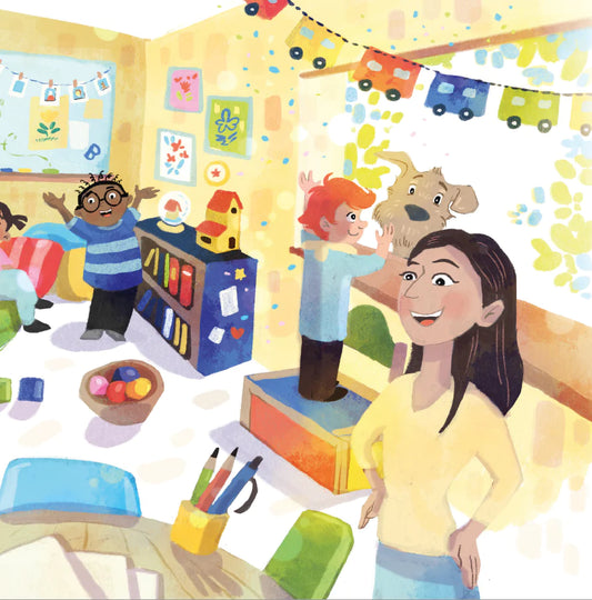 an illustration of a child ' s room.
