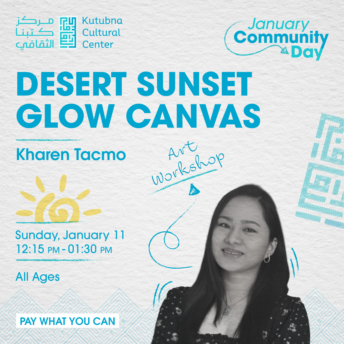 Desert Sunset Glow Canvas