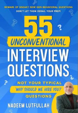the cover of the book 55 unconditional interview questions