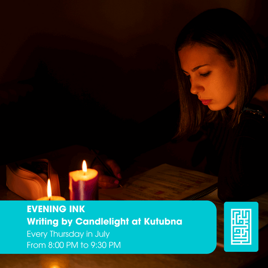 writing by candlelight at the night