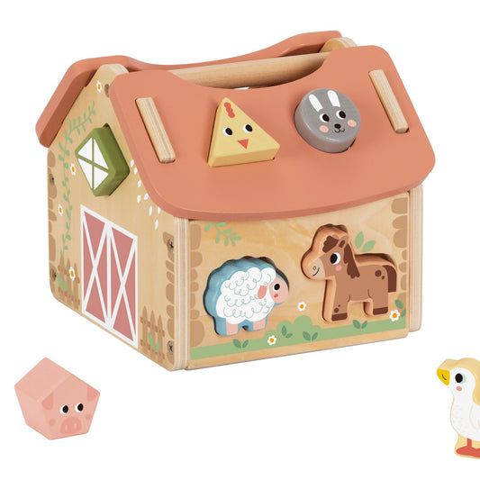 Wooden Farm Animal Shape Sorter