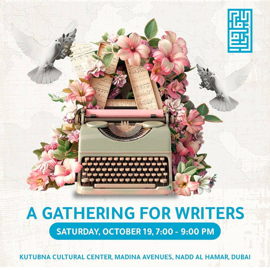 a gathering for writers event poster