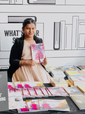 [ unused0 ] at a book fair