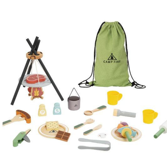 Wooden Camping BBQ Playset