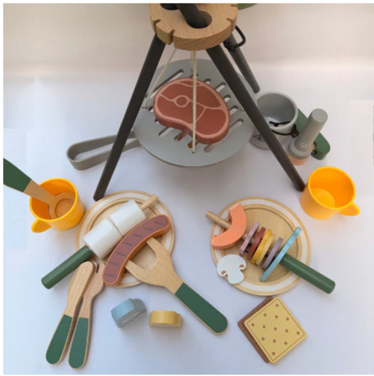 Wooden Camping BBQ Playset