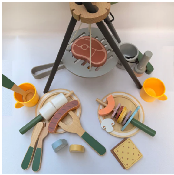 Wooden Camping BBQ Playset