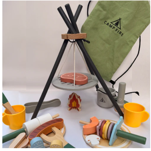 Wooden Camping BBQ Playset