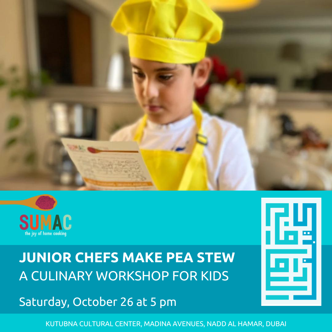 Saturday, October 26 — Junior Chefs Make Pea Stew: A Culinary Workshop for Kids